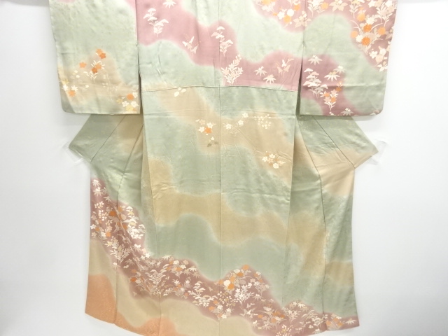 JAPANESE KIMONO / FLORAL PATTERN HOMONGI